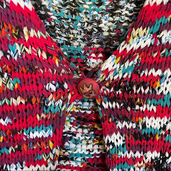 Save the Queen Crochet Cardigan Multi Colored size Small - Picture 5 of 6